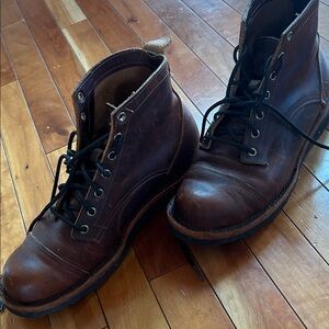 Origins Dark Brown Leather Lace-Up Boots